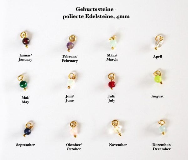 Personalisierbare Ohrringe Geburtsstein Creole / Personalisiertes Geschenk / Geschenk für Sie / Edelstein Ohrringe / minimalistisch schmuck